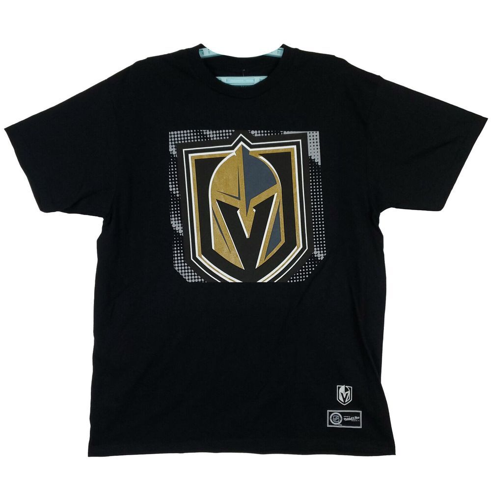 Las Vegas Golden Knights Mitchell & Ness NHL L Large Shirt Team Logo Black NWT